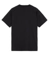 Fissato Effect Compass Embroidery Logo Short Sleeve T-shirt Black - STONE ISLAND - BALAAN 3