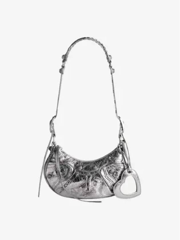 Metallic Le Cagol XS Lambskin Shoulder Bag Silver - BALENCIAGA - BALAAN 2