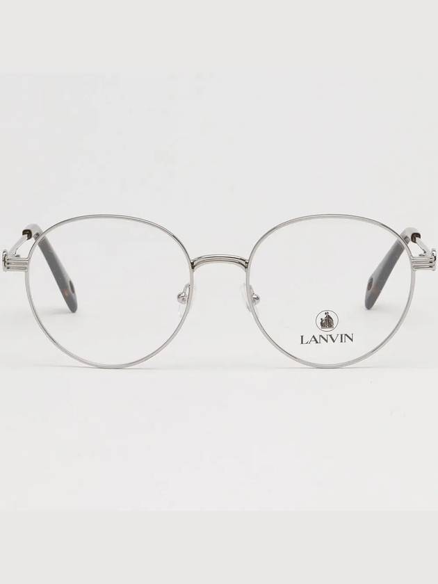 Glasses frame LNV2107 047 round glasses silver metal frame - LANVIN - BALAAN 5