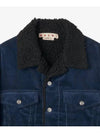 Fur Collar Denim Jacket Blue - MARNI - BALAAN 4