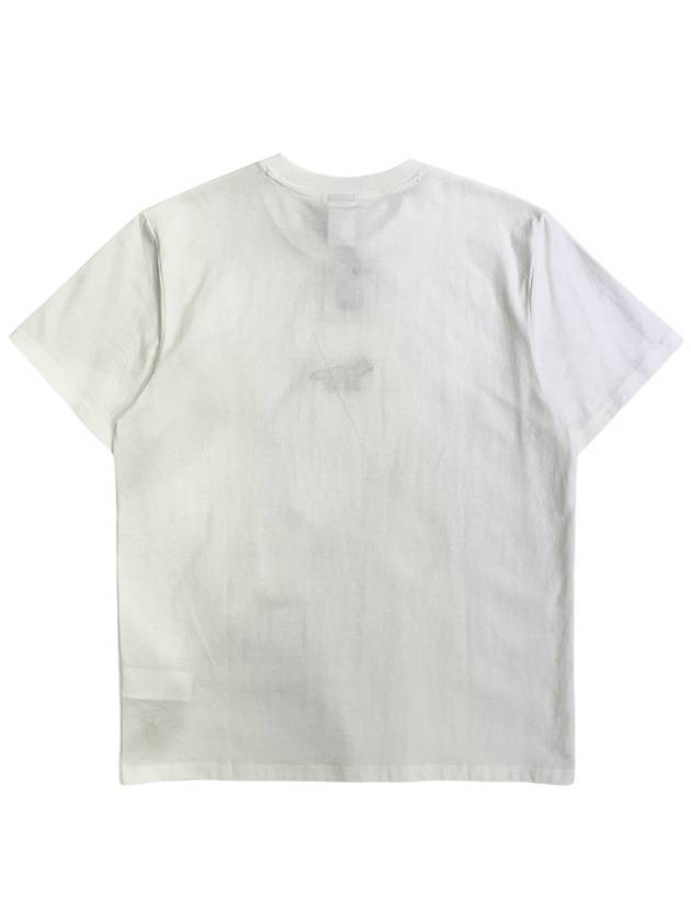 Embroidered Logo Print Short Sleeve T-Shirt White - MAISON KITSUNE - BALAAN 6