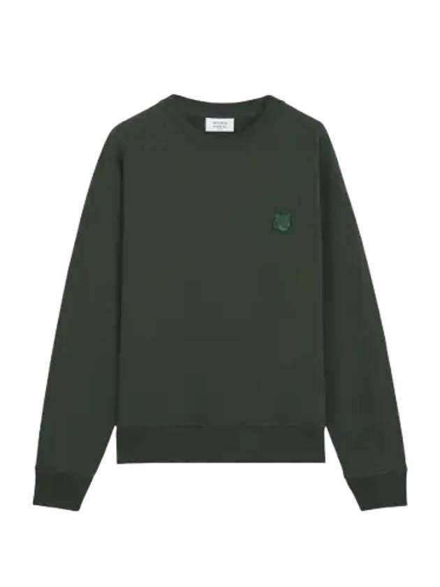 Bold Fox Head Patch Oversized Sweatshirt Green - MAISON KITSUNE - BALAAN 2