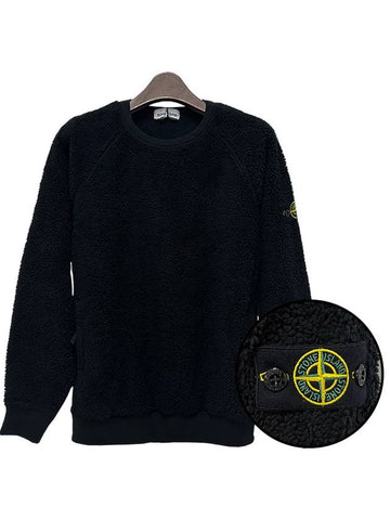 Kids Waffen Patch Terry Sweatshirt 10 12 Black 771660143 V0029 - STONE ISLAND - BALAAN 1