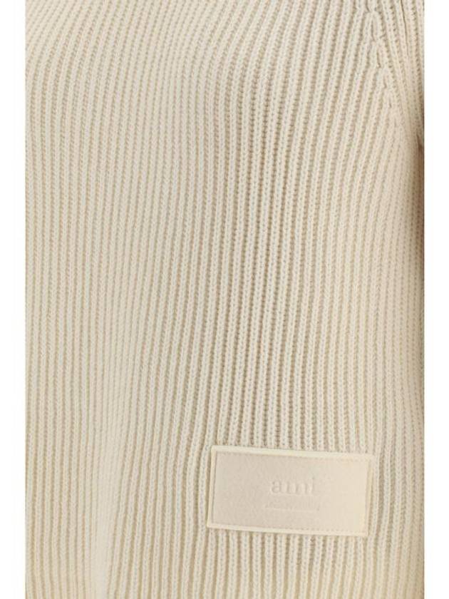 Logo Patch Label Knit Top Ivory - AMI - BALAAN 4