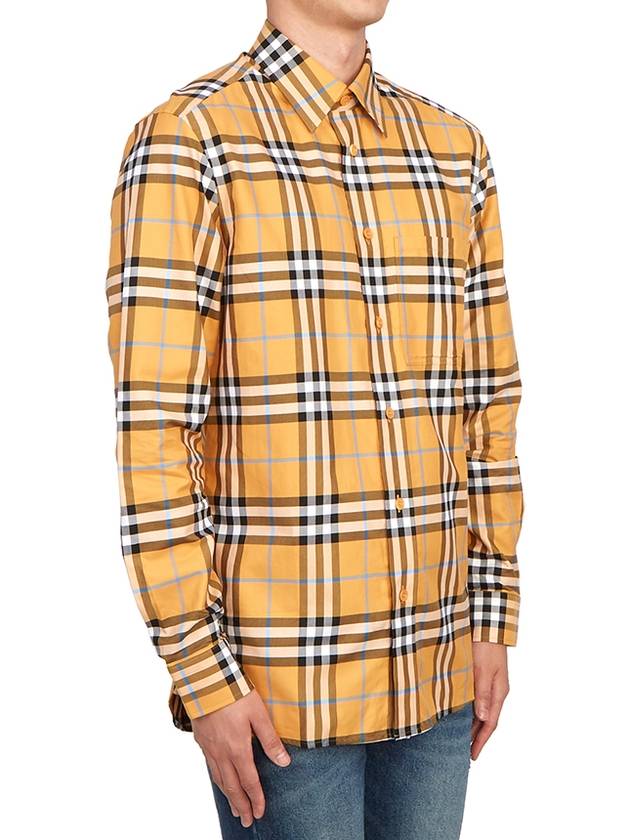 Men's Vintage Check Long Sleeve Shirt Dusty Orange - BURBERRY - BALAAN 4