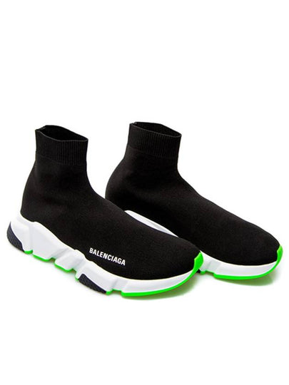 Speed ​​Runner High Top Sneakers Green Black - BALENCIAGA - BALAAN 2