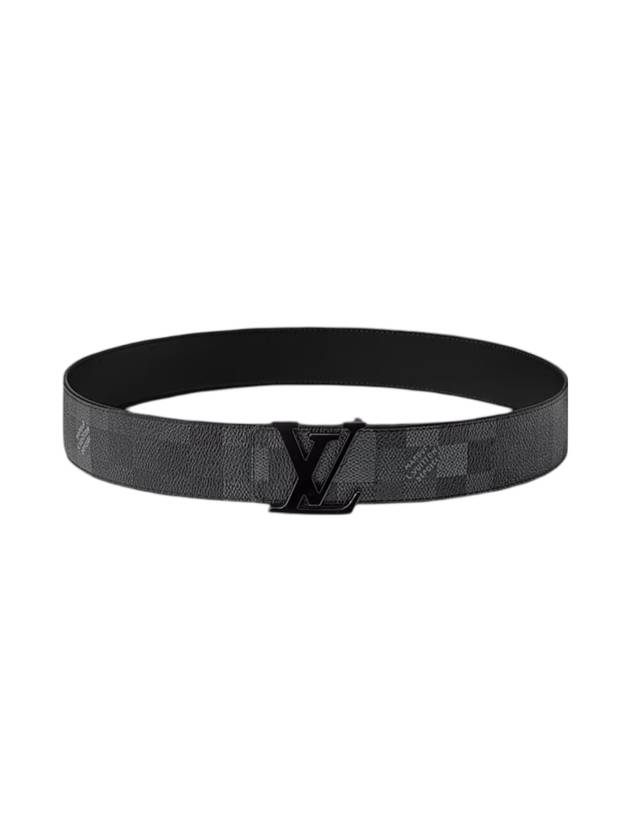 LV Initiales Damouflage 40mm Reversible Leather Belt Black - LOUIS VUITTON - BALAAN 1