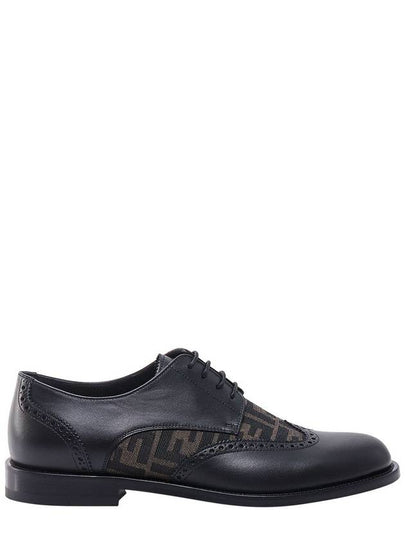 Leather Lace Up Derby Black - FENDI - BALAAN 2