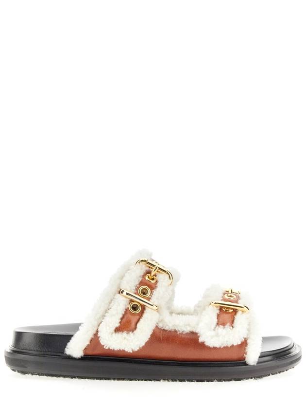 pershearring-trimmed Fussbet sandals - MARNI - BALAAN 3