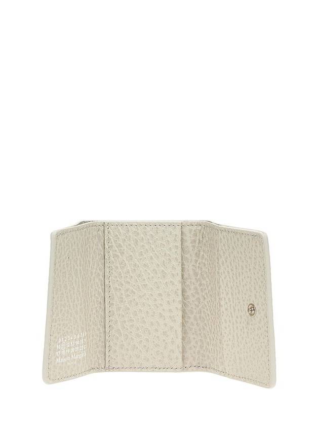 Signature Stitch Trifold Leather Half Wallet Light Grey - MAISON MARGIELA - BALAAN 4