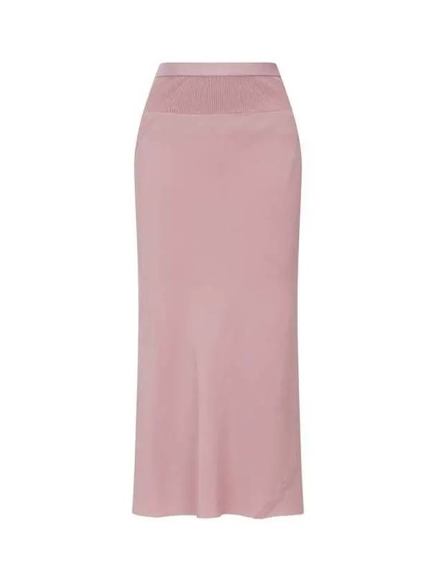 WOMEN Silk Blend Knee Skirt Pink - RICK OWENS - BALAAN 1