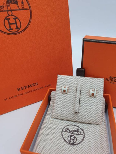 PopAche Earrings Mini Mint Rose Gold Earrings - HERMES - BALAAN 1