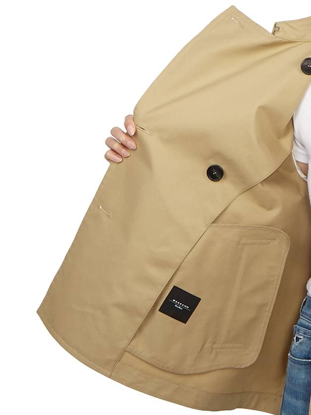 Biglia Double Breasted Cotton Trench Coat Beige - MAX MARA - BALAAN 10