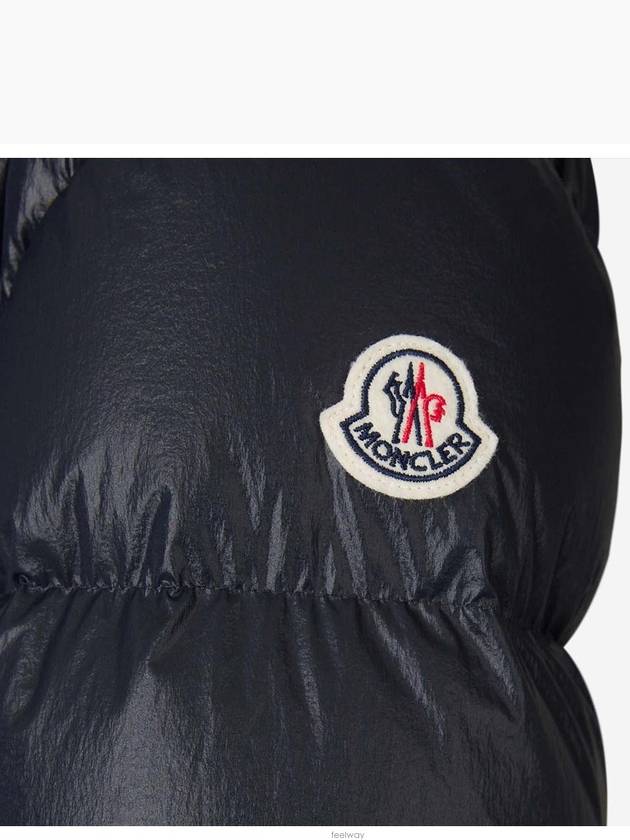 Selenga Logo Patch Long Down Padding Navy - MONCLER - BALAAN 7