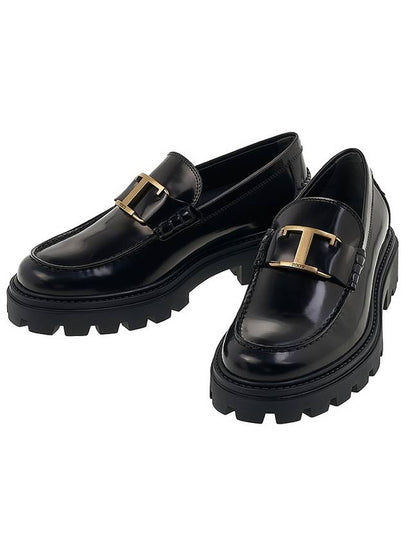 T Timeless Leather Loafers Black - TOD'S - BALAAN 2