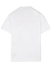 Logo Patch Cotton Short Sleeve T-Shirt White - STONE ISLAND - BALAAN 3