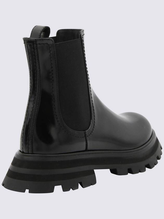 Alexander McQueen Black Leather Beatles Boots - ALEXANDER MCQUEEN - BALAAN 2