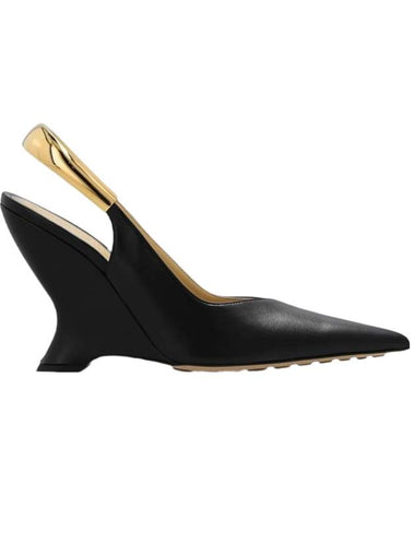 Punta Lambskin Slingback Heel Black - BOTTEGA VENETA - BALAAN 1