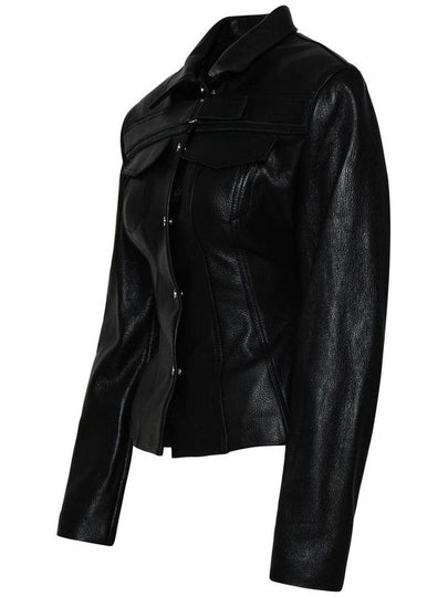 David Koma Black Leather Jacket - DAVID KOMA - BALAAN 2