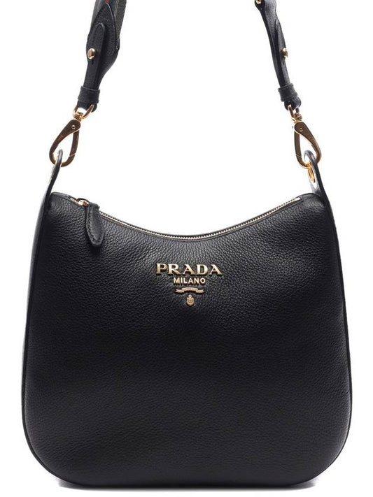 Vitello Phoenix Shoulder Bag Black - PRADA - BALAAN 2