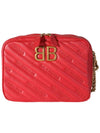 BB Logo Chain Cross Bag Red - BALENCIAGA - BALAAN 3