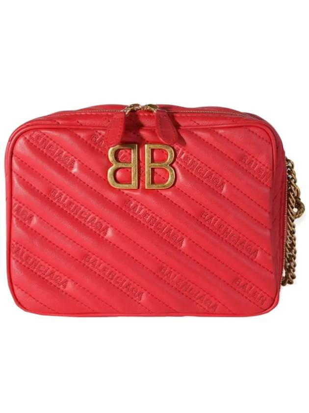 BB Logo Chain Cross Bag Red - BALENCIAGA - BALAAN 2