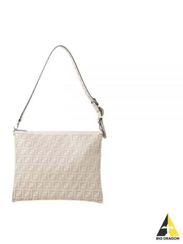 After FF Leather Shoulder Bag White - FENDI - BALAAN 2