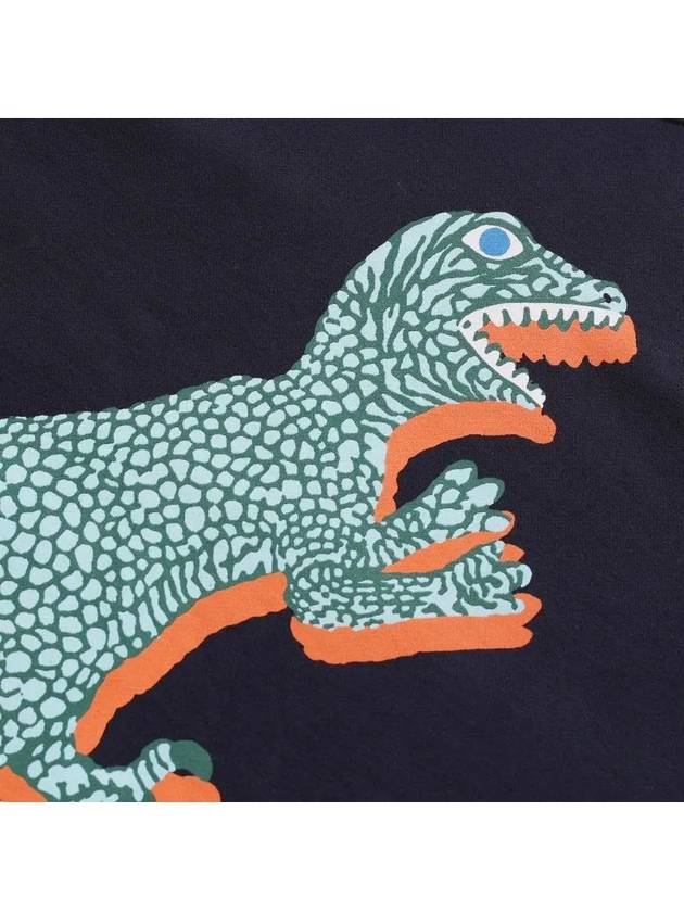 Dinosaur Print Crew Neck Sweatshirt Navy - PAUL SMITH - BALAAN 4