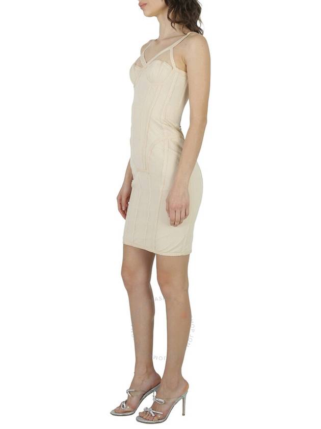 Women's Corset Short Dress Ivory - BURBERRY - BALAAN 4