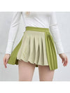 Women s Golf Wear Asymmetric Color Pleated Skirt Olive Green - J JANE - BALAAN 1