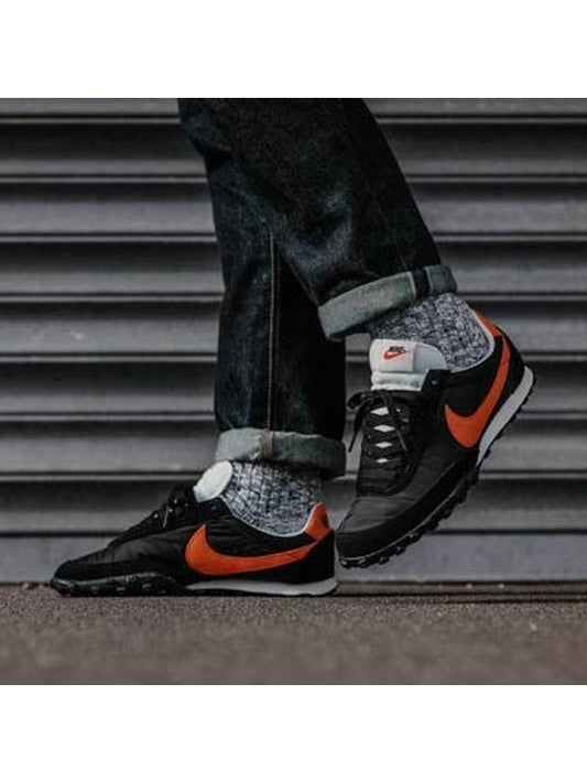 Waffle Racer 17 Low Top Sneakers Black Orange - NIKE - BALAAN 2