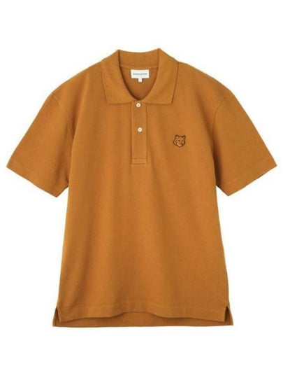 Bold Fox Head Patch Comfort Polo Shirt Orange - MAISON KITSUNE - BALAAN 2