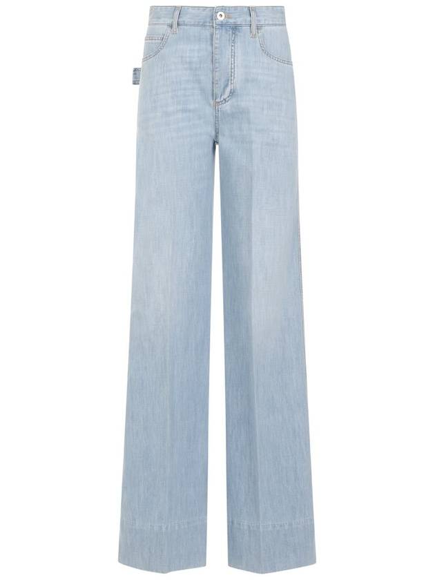 Wide Leg Denim Jeans Light Bleach - BOTTEGA VENETA - BALAAN 2