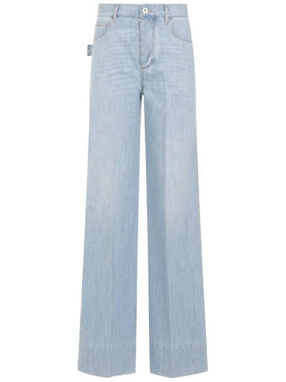 Wide Leg Denim Jeans Light Bleach - BOTTEGA VENETA - BALAAN 2