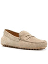 Gommino Suede Driving Shoes Beige - TOD'S - BALAAN 3