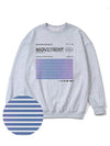 Social Stance Blue Overfit Sweatshirt Melange Gray - MONSTER REPUBLIC - BALAAN 2