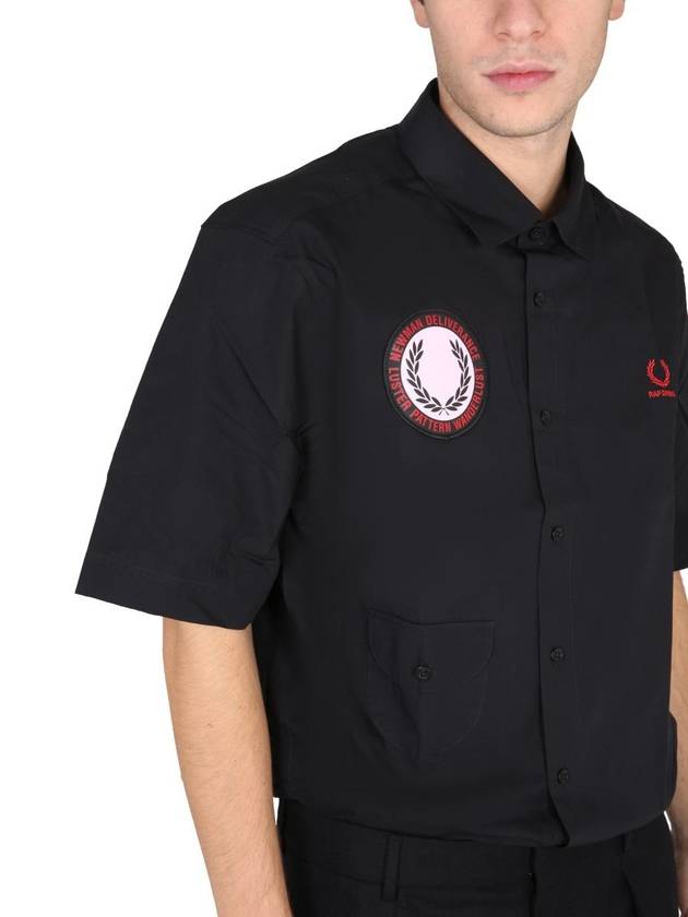 Fred Perry X Raf Simons Shirt With Patch - FRED PERRY - BALAAN 4