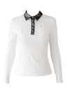 Leather Collar T Shirt White - J JANE - BALAAN 2