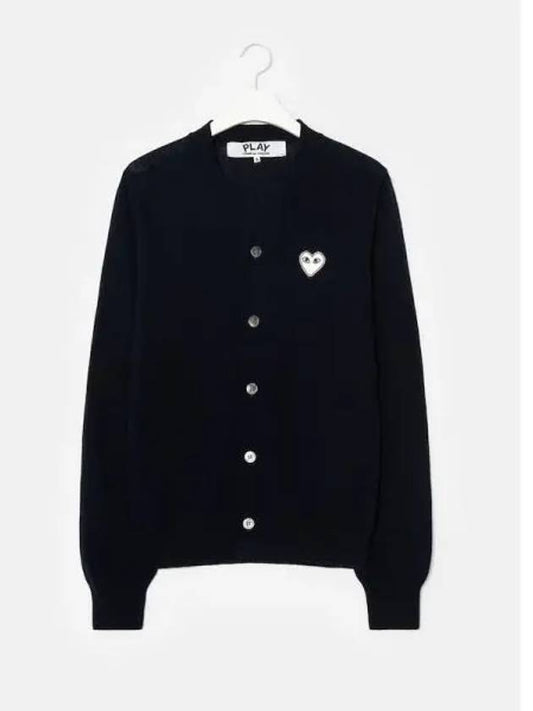 Unisex White Heart Wappen Spring Fall Cardigan Navy Domestic Product GM0024010927796 - COMME DES GARCONS PLAY - BALAAN 1