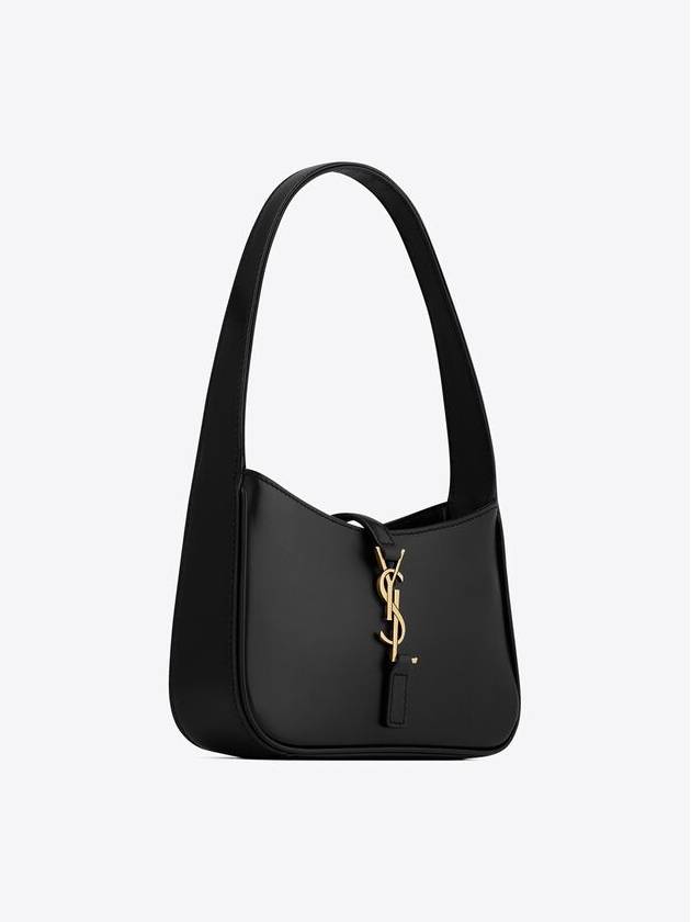 SAINT LAURENT Le 5 A 7 Mini Hobo Shoulder Bag in Smooth Leather Black 710318 2R20W 1000 - SAINT LAURENT - BALAAN