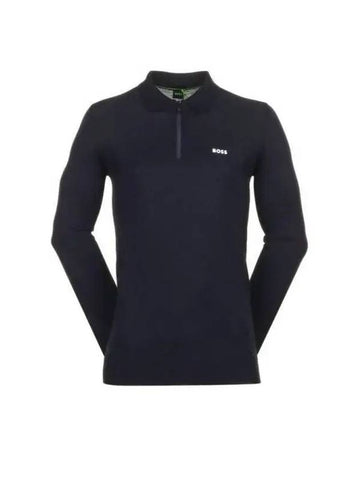 Men's Lite Cotton Polo Shirt Navy - HUGO BOSS - BALAAN 1