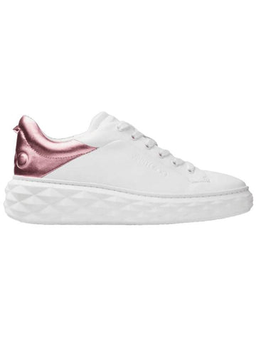 Diamond Maxi F II Nappa Leather Low Top Sneakers White - JIMMY CHOO - BALAAN 1