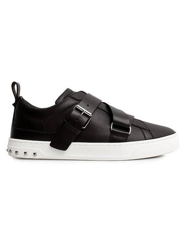 V Punk Low Top Sneakers Black - VALENTINO - BALAAN 1