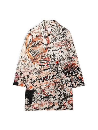 all over print single breasted jacket - BURBERRY - BALAAN 1