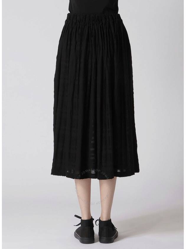 Yohji Yamamoto Intarsia Plaid JQ Gather Skirt, Brand Size 2 (Small) - YOHJI YAMAMOTO - BALAAN 3