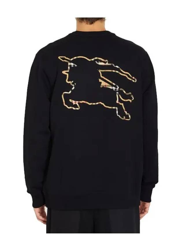 Check EKD Cotton Sweatshirt Black - BURBERRY - BALAAN 5