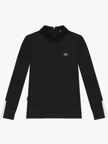 Drew Ribbed Long Sleeve T-Shirt DF41LT05BLACK - DRUH GOLF - BALAAN 1