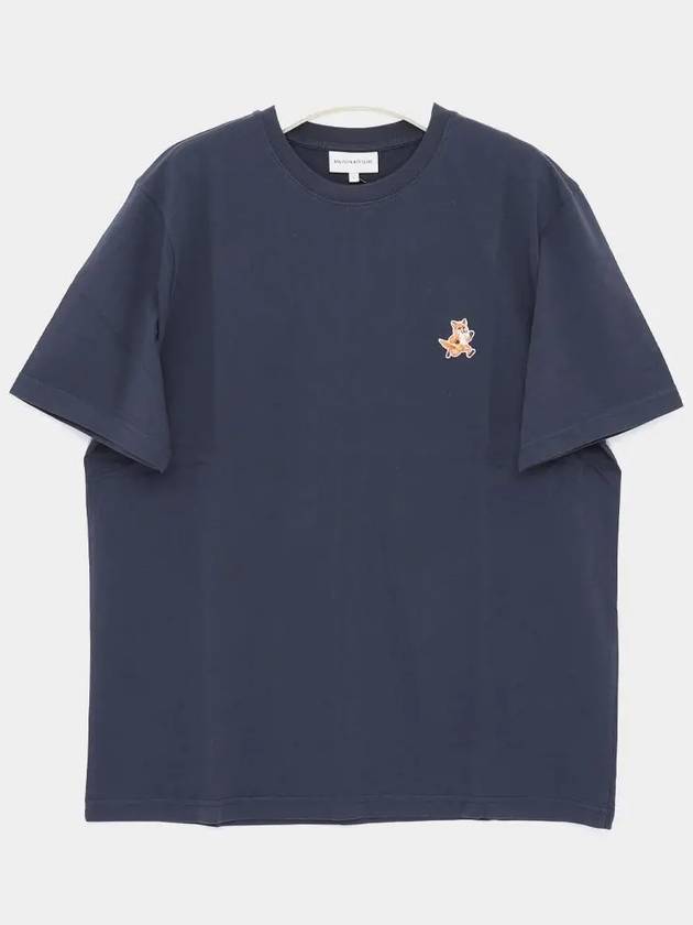 Speedy Fox Patch Comfort Short Sleeve T-Shirt Ink Blue - MAISON KITSUNE - BALAAN 2