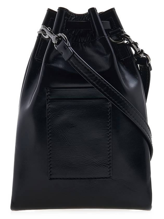 VLTN Logo Shiny Leather Crossbody Bag Black - VALENTINO - BALAAN 4