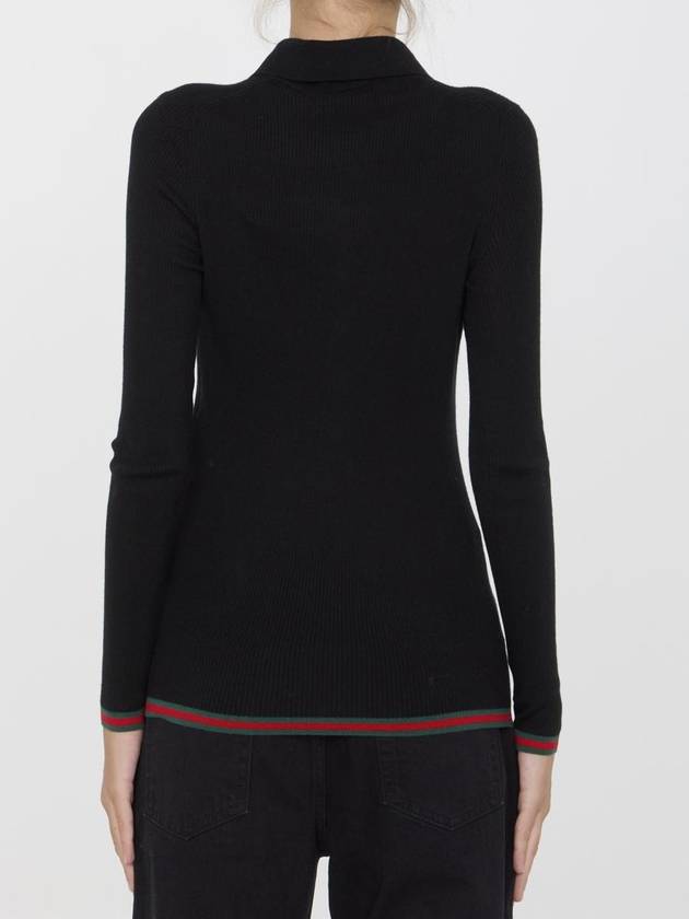 Cashmere And Silk Jumper - GUCCI - BALAAN 4